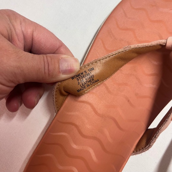 Sperry Women's Flip Flops Sandals Pink Leather Boat Shoes Size‎ 10M - Picture 6 of 6